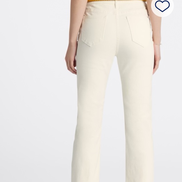 Vigoss Women's Stevie Off White Straight Leg Crop Jeans - Picture 2 of 10